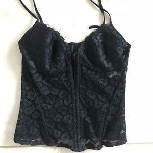 Vintage La Perla Black Corset Tank Top